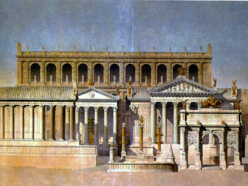 1835-Constant Moyaux - Raffigurazione del Foro Romano (1866)